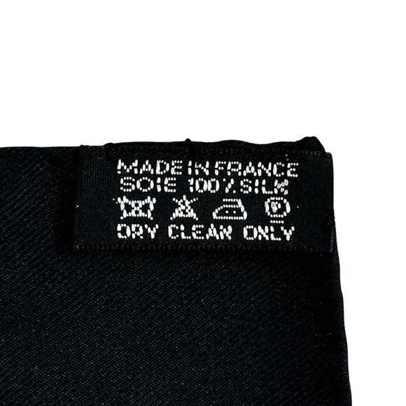 HERMES Authentic Black Silk Scarf - Picture 7 of 10